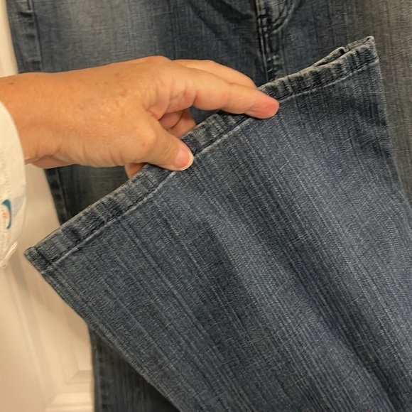 Jones Wear Jeans women’s 14‎ sequin Studded pocket High Rise Waist Big Flare Leg - Picture 2 of 16